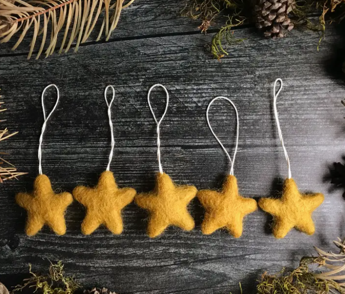 Felted Star Ornament