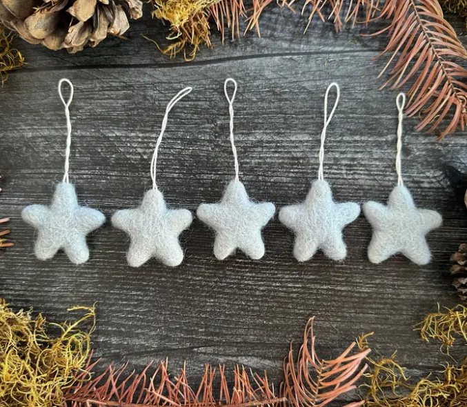 Felted Star Ornament