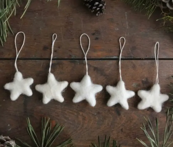 Felted Star Ornament