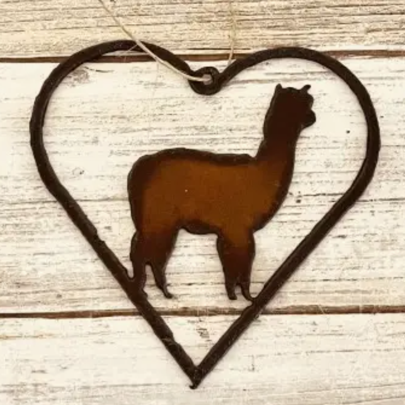 Alpaca Heart Ornament