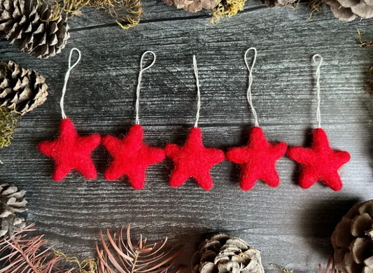 Felted Star Ornament