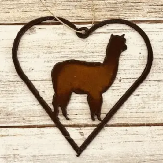 Alpaca Heart Ornament