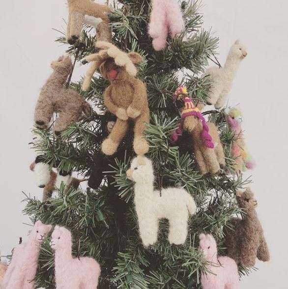 Alpaca Felted Ornament